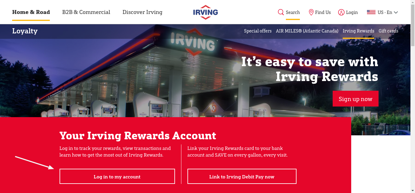 irving oil rewards login